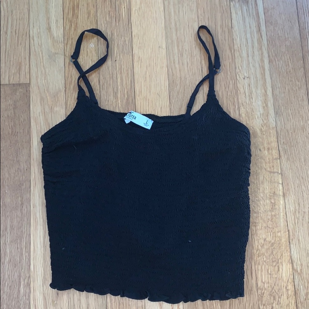 Black hollister ruched cami